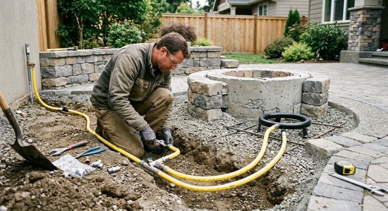 Fire Pit Gas Line Installation in Boca Raton, FL