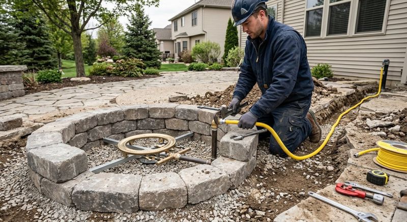 Fire Pit Gas Line Installation in Austin, TX